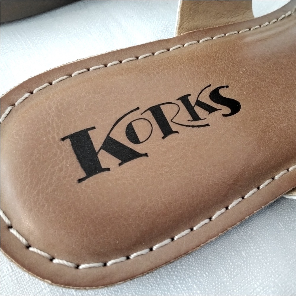 Korks by Kork-ease Dawn Snake Print Slip on Slide Sandals. Size 8 - Picture 7 of 10